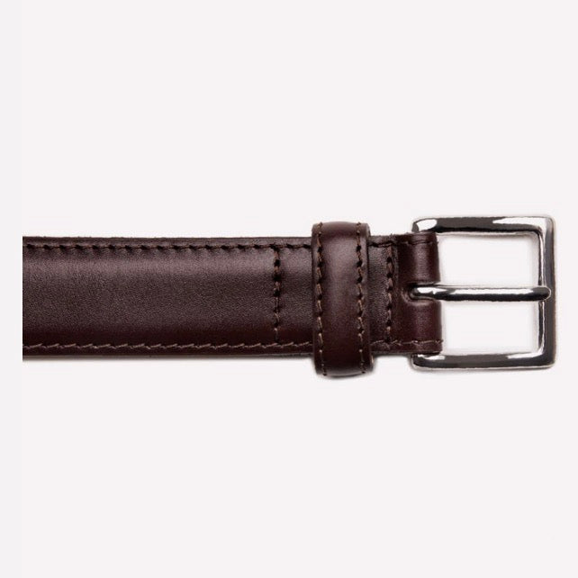 Calf Leather Belt - Dark Brown