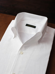 Cotton/Linen One-piece Collar Shirt - White