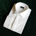 Load image into Gallery viewer, Fly Front Dinner Shirt - White
