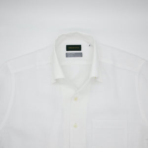 White Linen One-piece Collar Shirt