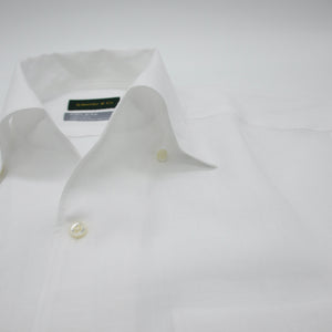 White Linen One-piece Collar Shirt