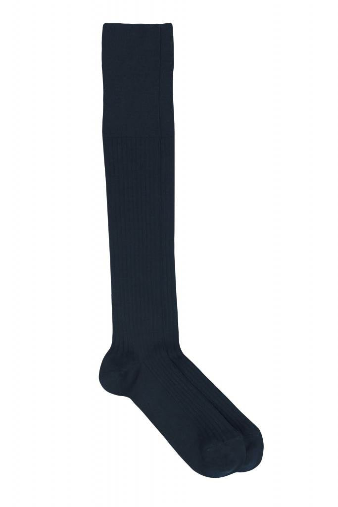 Rib Knee High Socks Navy