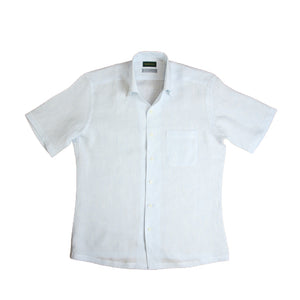 Blue Stripe Linen One-piece Collar Shirt