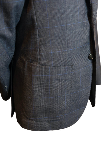 High-Twist Wool Glen Check Sport Coat - Navy