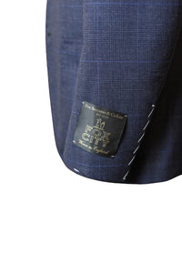 High-Twist Wool Glen Check Sport Coat - Navy