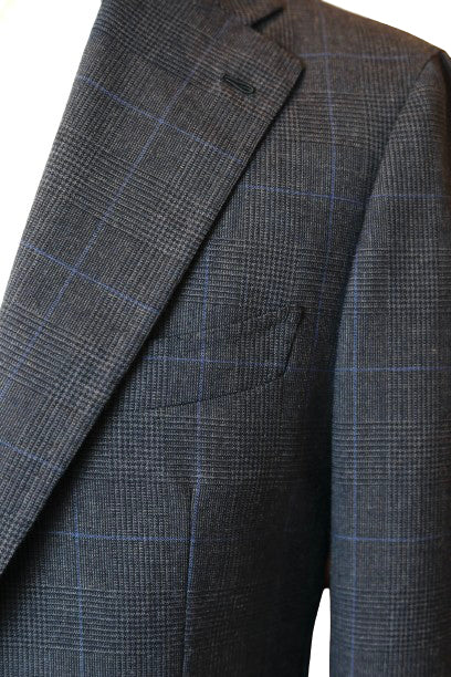 High-Twist Wool Glen Check Sport Coat - Navy