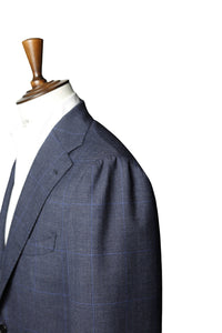 High-Twist Wool Glen Check Sport Coat - Navy