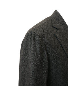 Grey Wool Herringbone Sport Coat