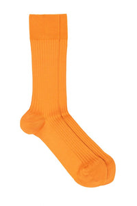 Rib Calf Length Socks Yellow