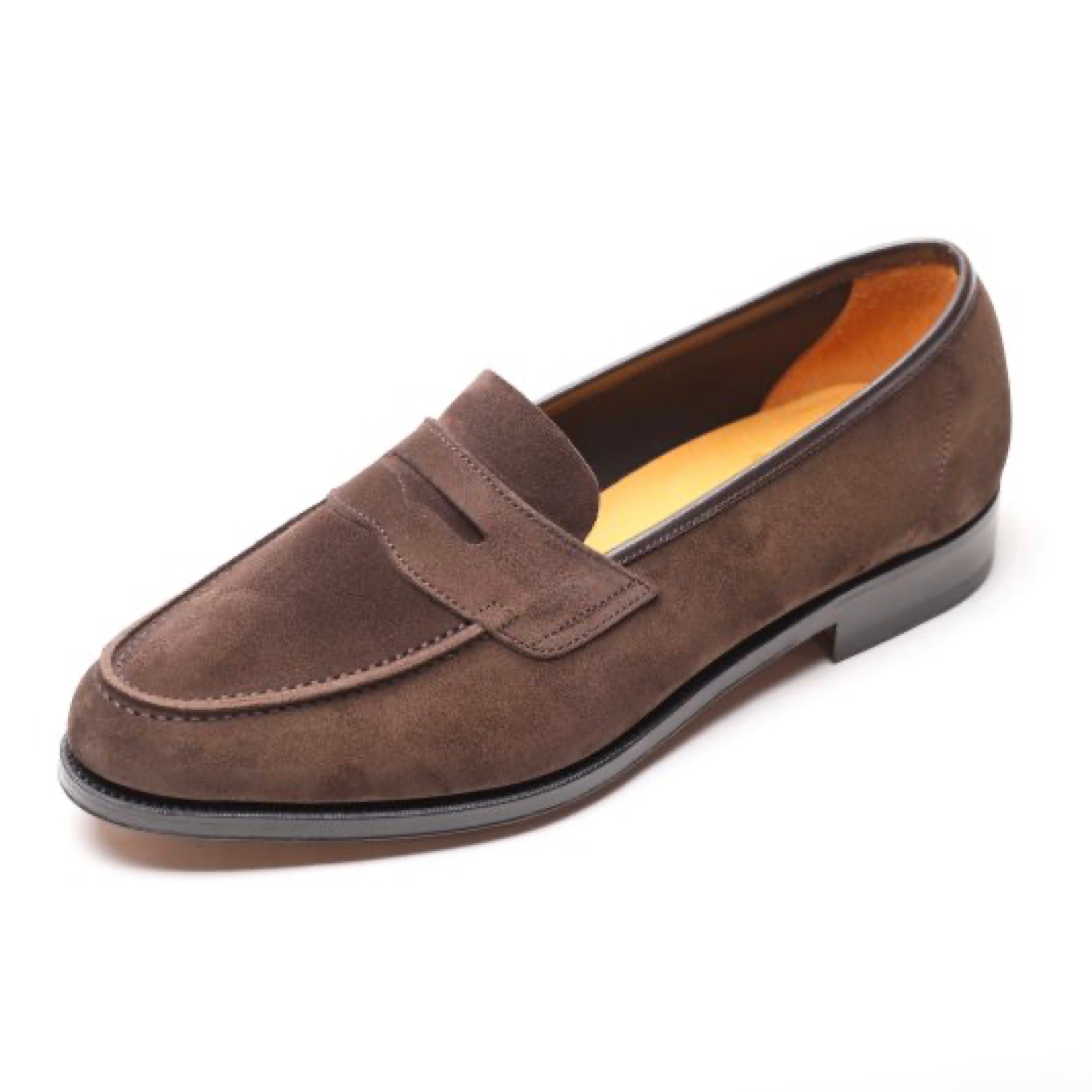 Albers Unlined Suede Dark Brown Penny Loafers